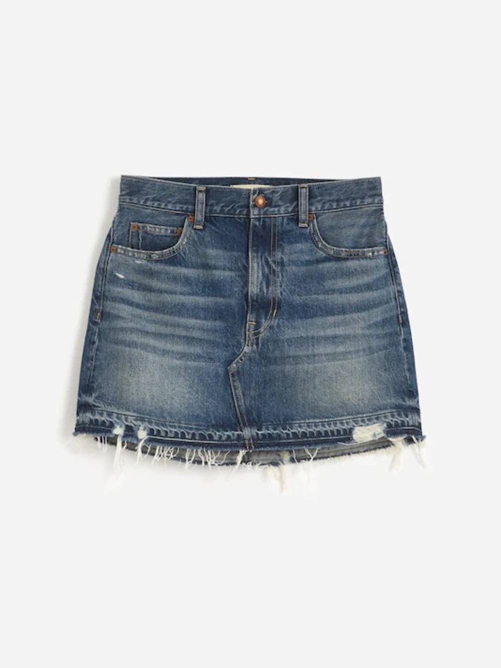 Madewell Postage-Stamp Denim Mini Skirt in Croswell Wash. size 30
